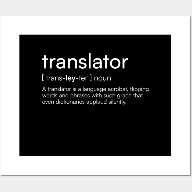Translator Definition Wall Art by Merchgard